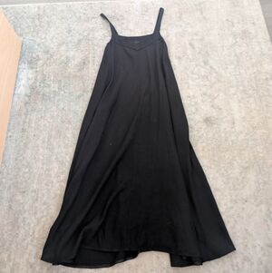 HATCH Black Midi Dress With Side Pockets
